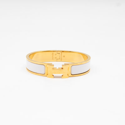 Clic H Bracelet PM White & Gold