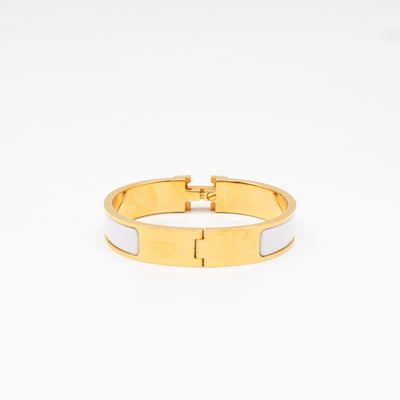 Clic H Bracelet PM White & Gold