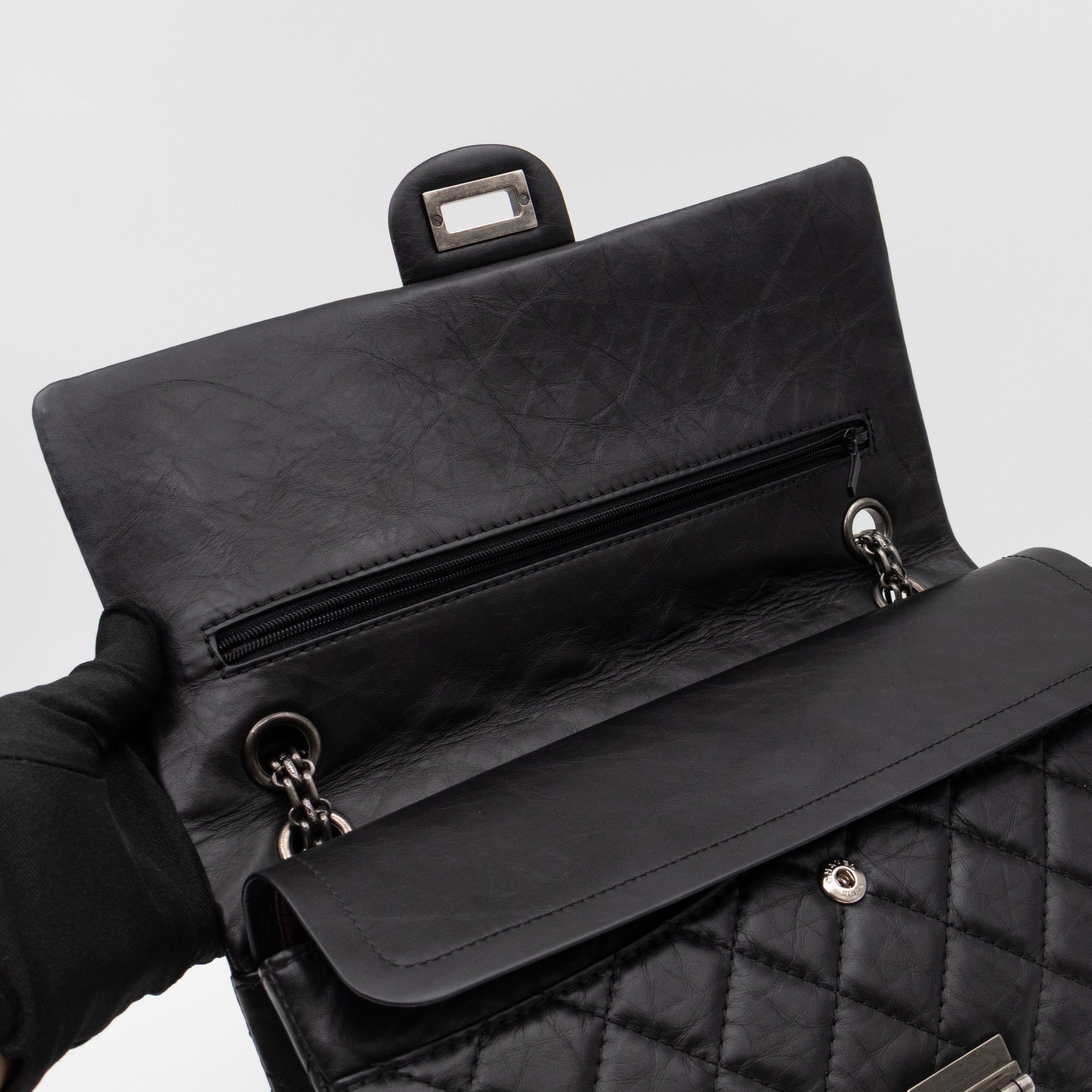 2.55 Reissue 226 Double Flap Bag Black Leather