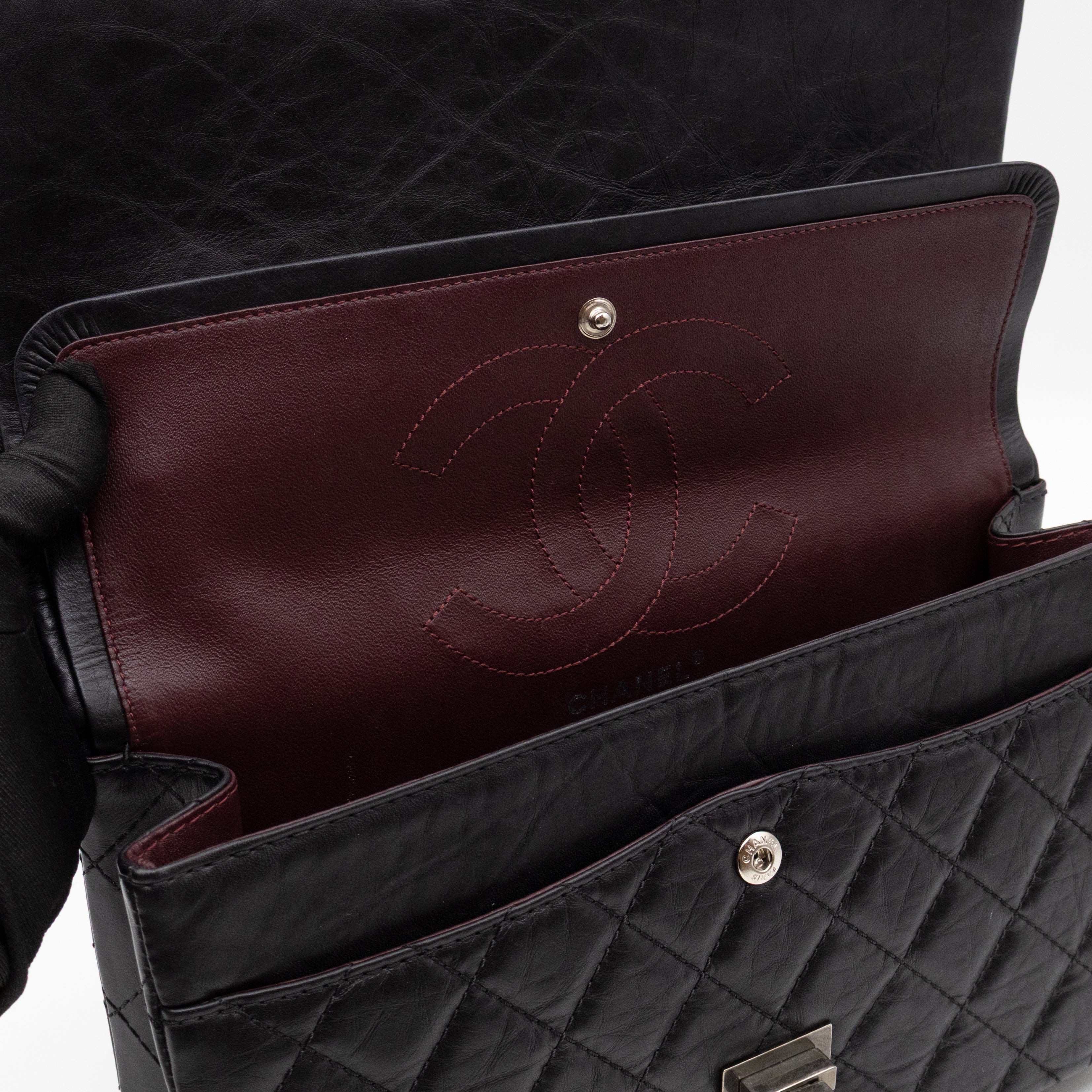 2.55 Reissue 226 Double Flap Bag Black Leather