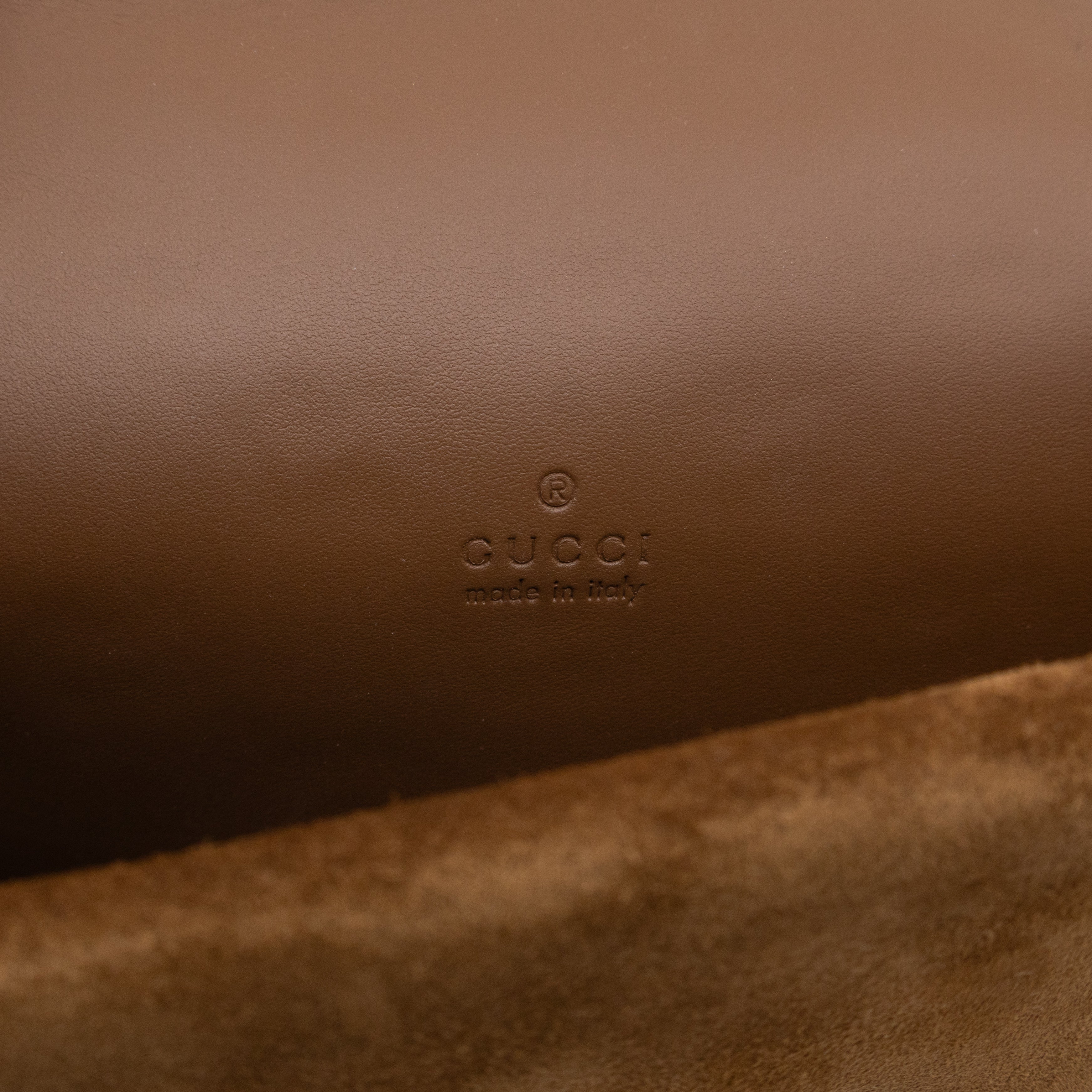 Dionysus Small GG Brown Suede Leather