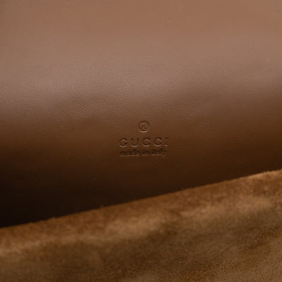 Dionysus Small GG Brown Suede Leather