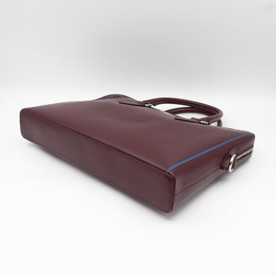 Barrow Briefcase Burgundy Leather