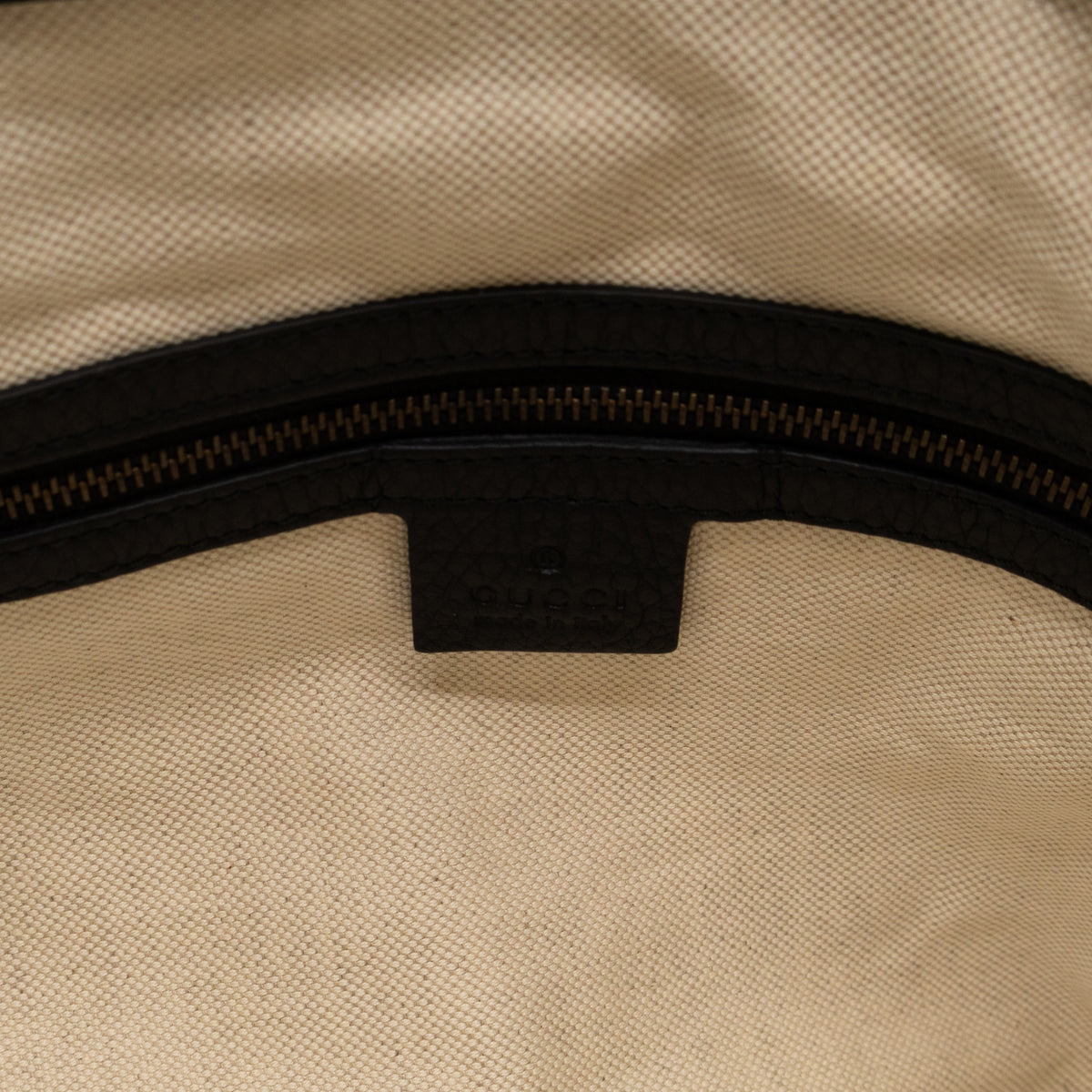 GG Ride Medium Top Handle Tote Bag Black Pebbled Calfskin Leather