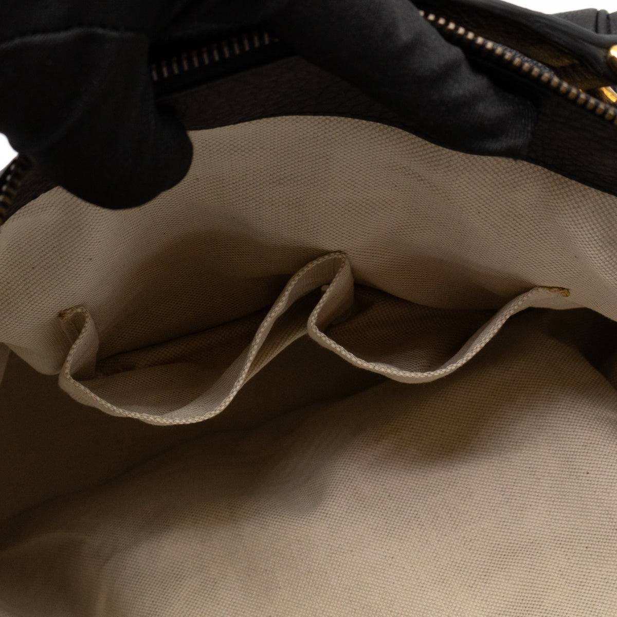 GG Ride Medium Top Handle Tote Bag Black Pebbled Calfskin Leather