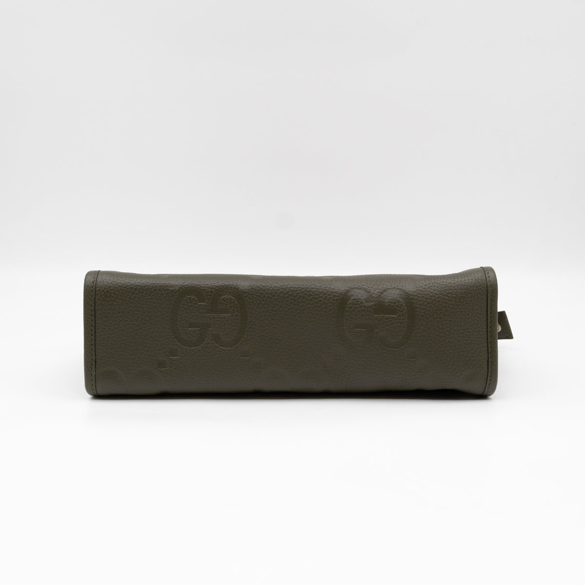 Jumbo GG Pouch Green Leather
