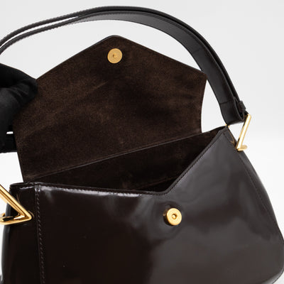 Toyin Shoulder Bag Brown Brushed Leather