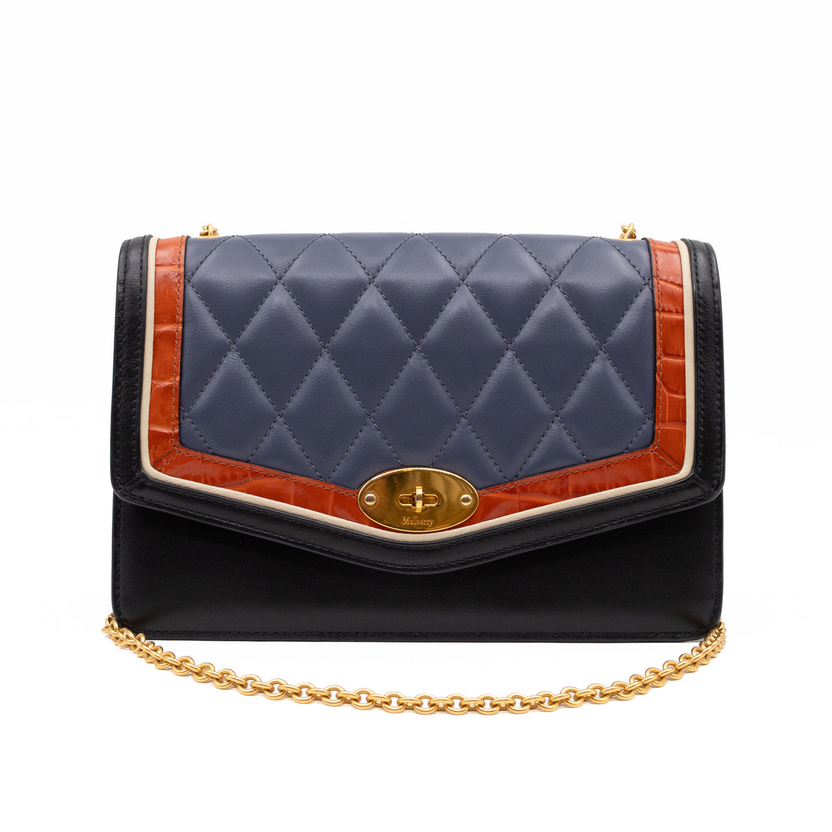 Darley Shoulder Bag Black & Elephant Grey Leather