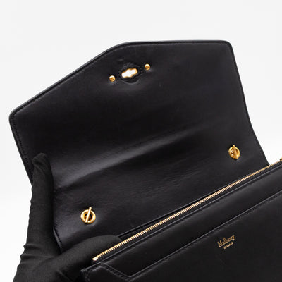 Darley Shoulder Bag Black & Elephant Grey Leather