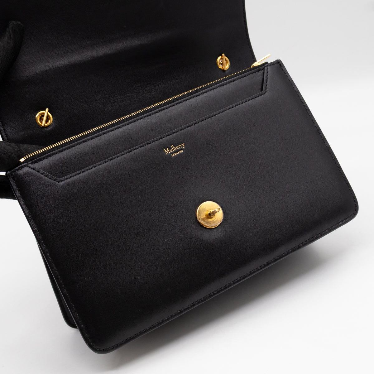 Darley Shoulder Bag Black & Elephant Grey Leather