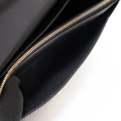 Darley Shoulder Bag Black & Elephant Grey Leather