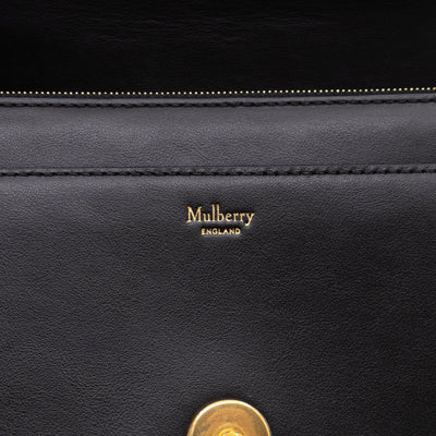 Darley Shoulder Bag Black & Elephant Grey Leather