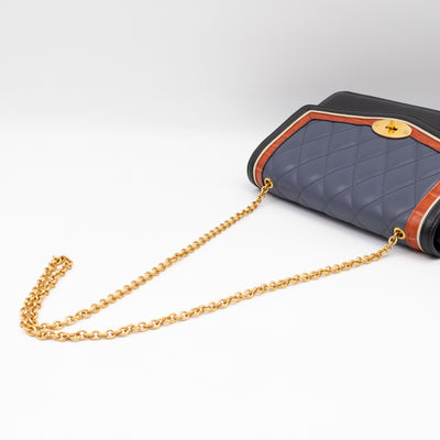 Darley Shoulder Bag Black & Elephant Grey Leather