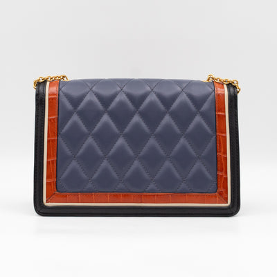 Darley Shoulder Bag Black & Elephant Grey Leather