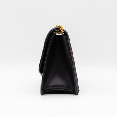 Darley Shoulder Bag Black & Elephant Grey Leather