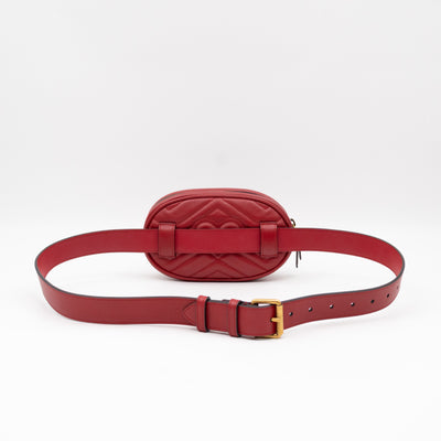 GG Marmont Matelasse Belt Bag Red