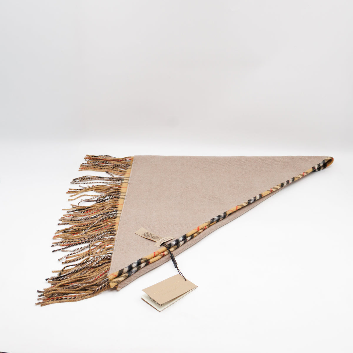 Cashmere Muffler Sandstone Vintage Check