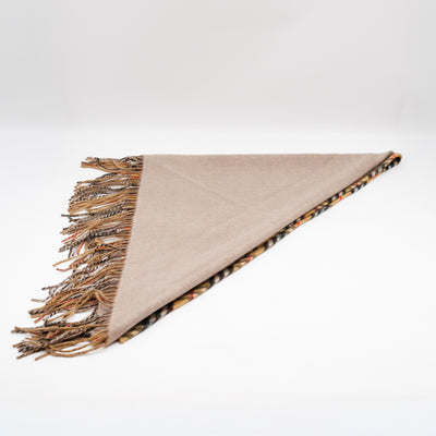 Cashmere Muffler Sandstone Vintage Check