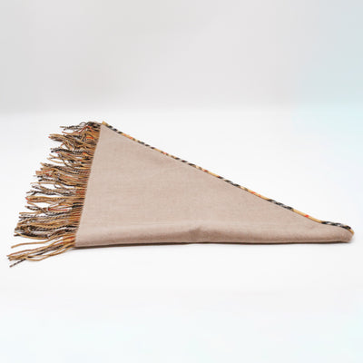 Cashmere Muffler Sandstone Vintage Check