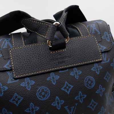 Christopher MM Backpack Monogram LV Record Blue