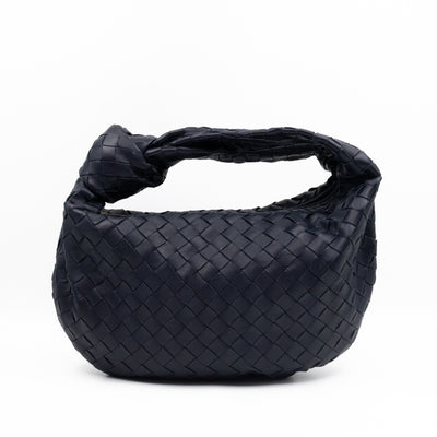 Jodie Small Intrecciato Leather Navy