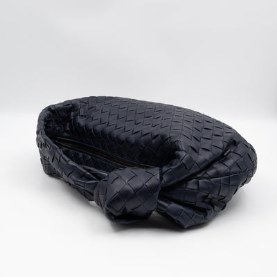 Jodie Small Intrecciato Leather Navy