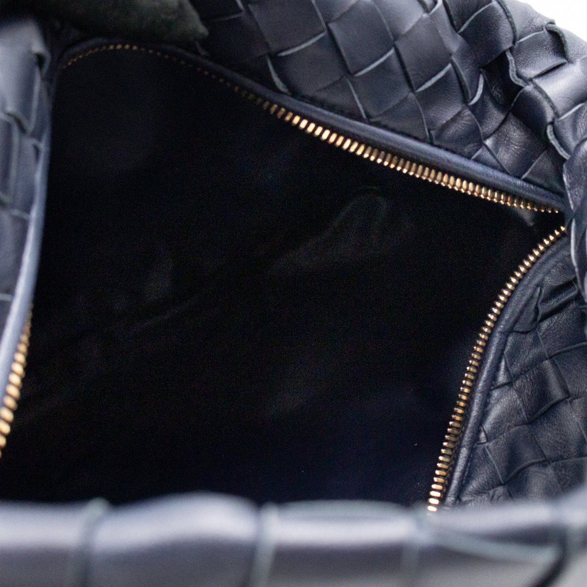 Jodie Small Intrecciato Leather Navy