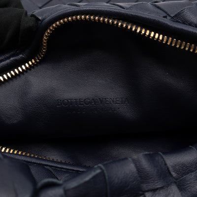 Jodie Small Intrecciato Leather Navy