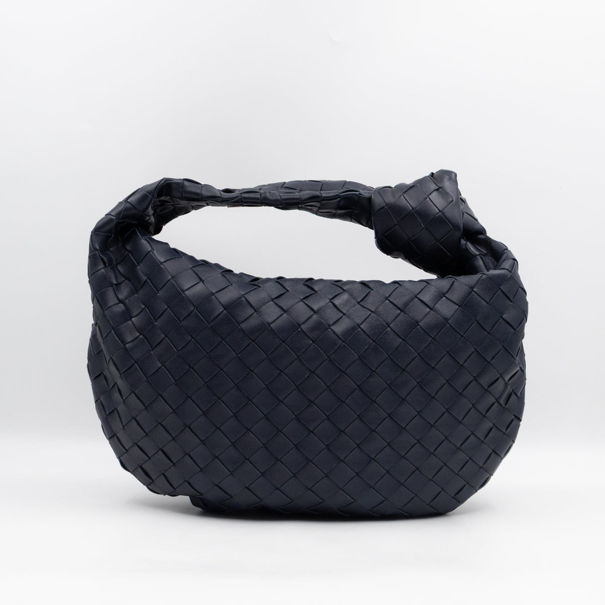 Jodie Small Intrecciato Leather Navy