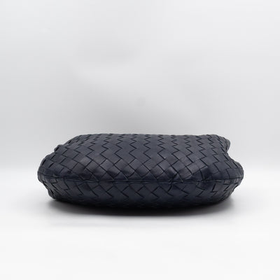 Jodie Small Intrecciato Leather Navy