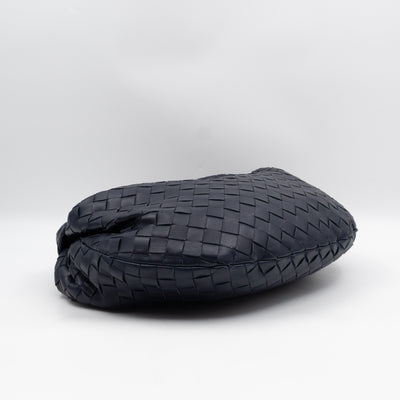 Jodie Small Intrecciato Leather Navy