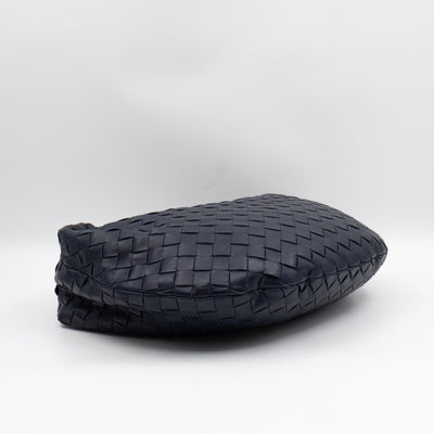 Jodie Small Intrecciato Leather Navy