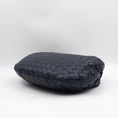 Jodie Small Intrecciato Leather Navy