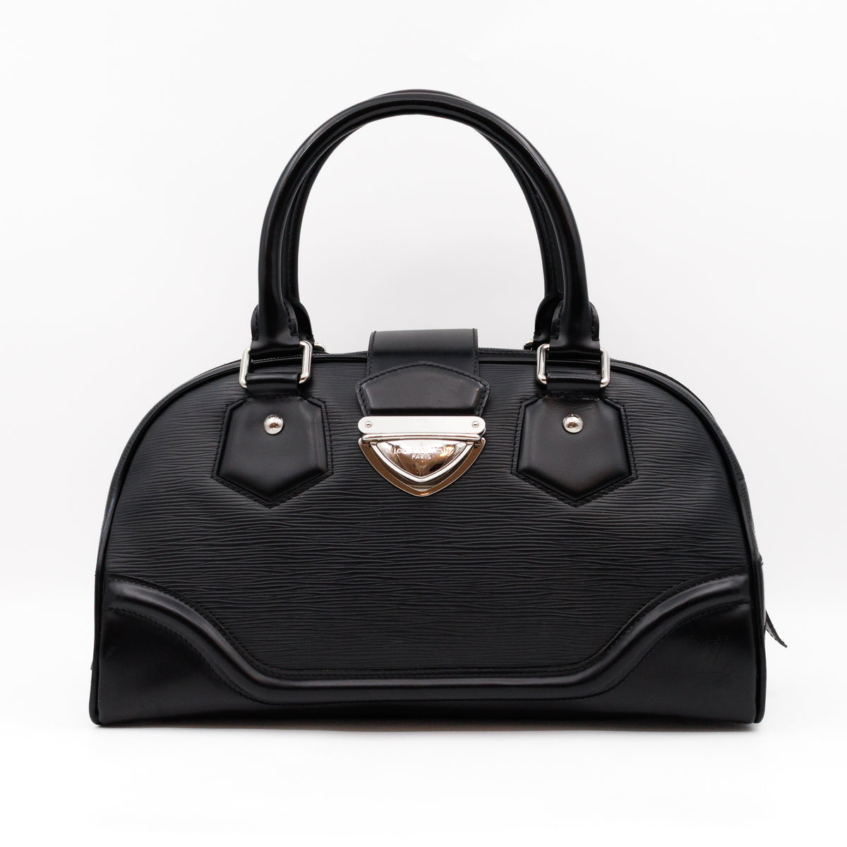 Montaigne Bowling Bag GM Black Epi Leather