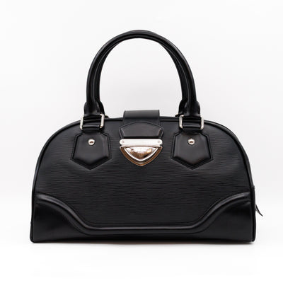 Montaigne Bowling Bag GM Black Epi Leather