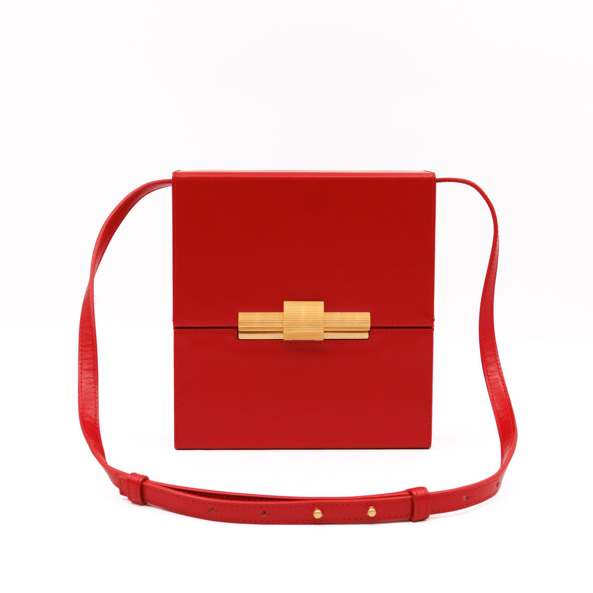 Daisey Crossbody Bag Red Calfskin Leather