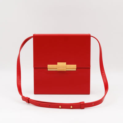 Daisey Crossbody Bag Red Calfskin Leather