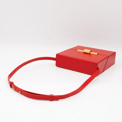 Daisey Crossbody Bag Red Calfskin Leather
