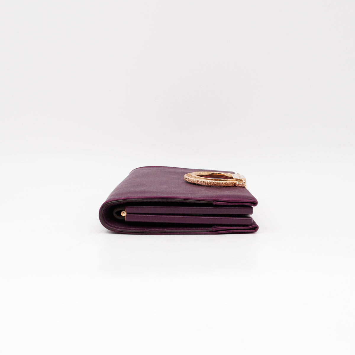 Musa Gancini Clutch with Chain Amethyst Satin
