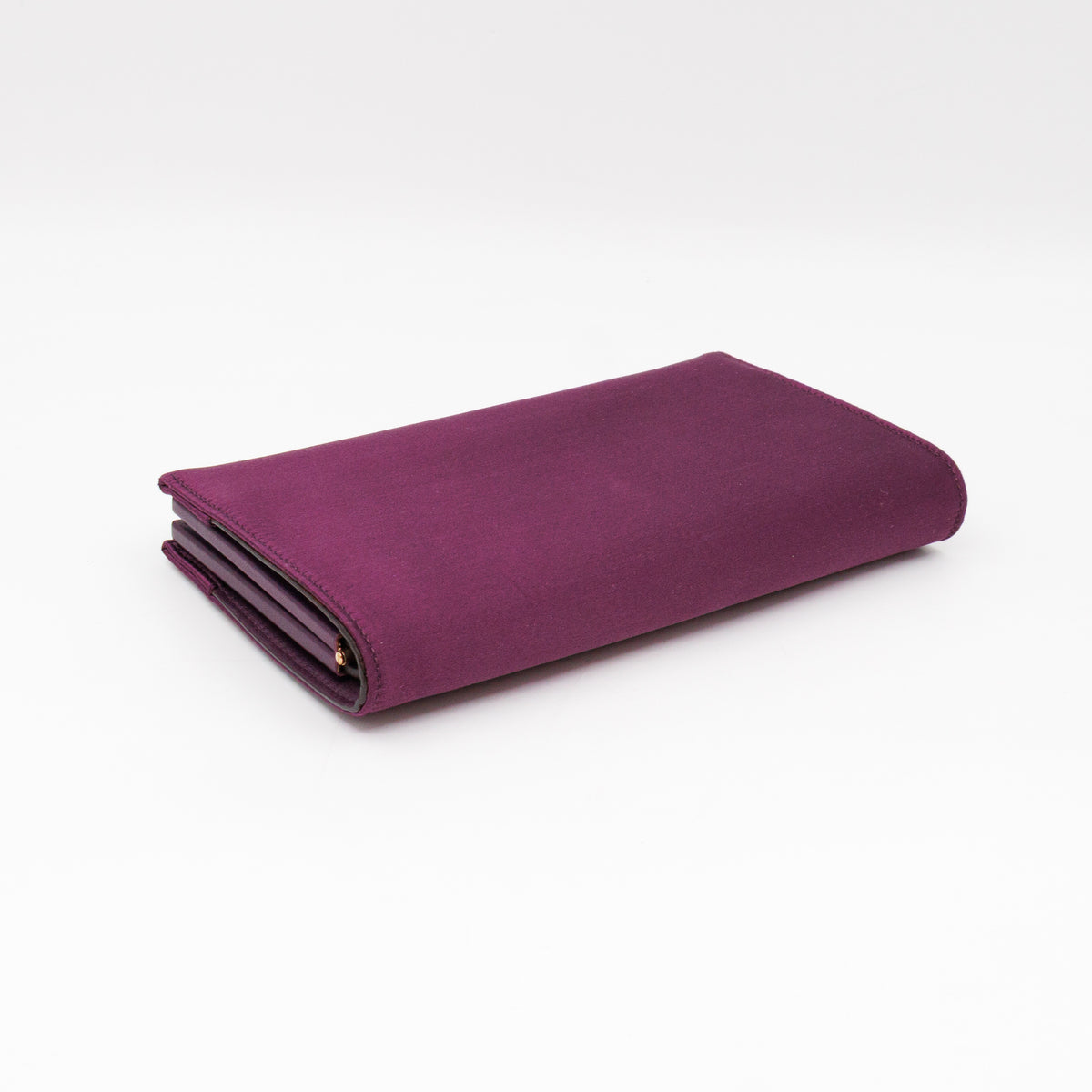 Musa Gancini Clutch with Chain Amethyst Satin