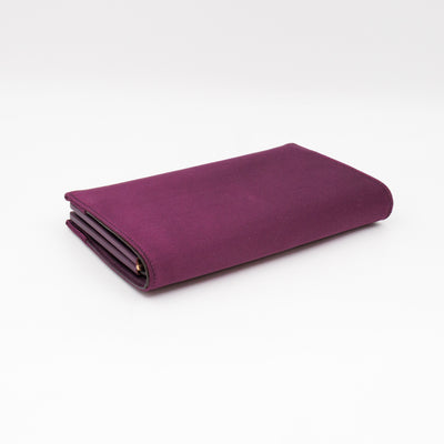 Musa Gancini Clutch with Chain Amethyst Satin