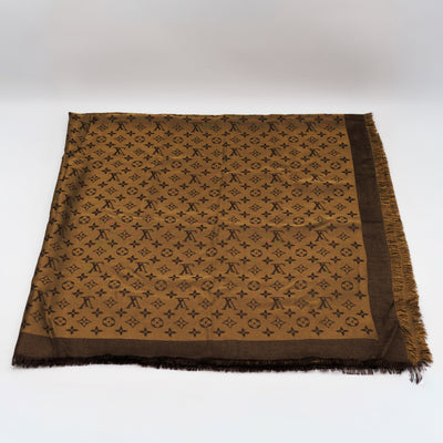 Monogram Shine Shawl Brown