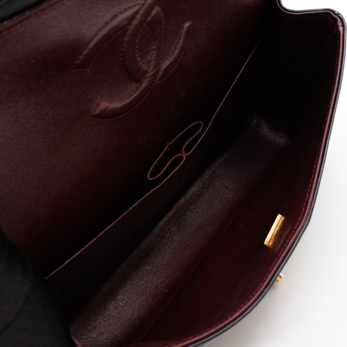 Classic Double Flap Bag Medium Black Lambskin Leather Gold