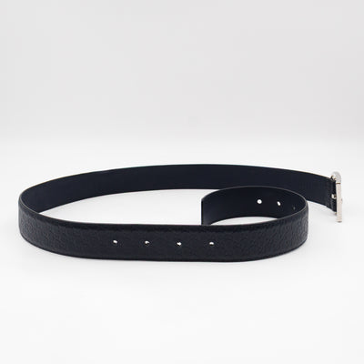 Guccissima Leather Belt Navy Blue 100 cm
