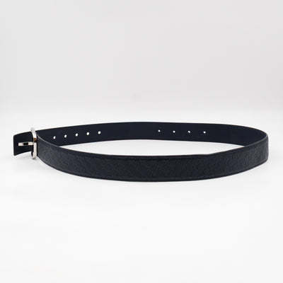 Guccissima Leather Belt Navy Blue 100 cm