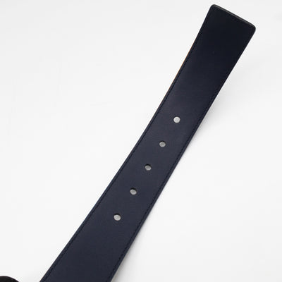 Guccissima Leather Belt Navy Blue 100 cm