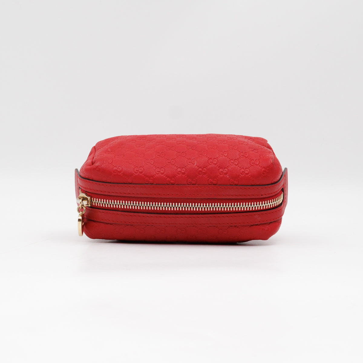 Cosmetic Pouch Red Guccissima Leather