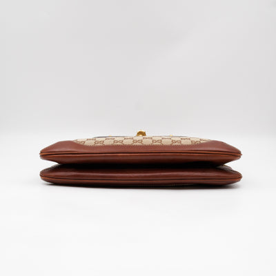 Peggy Bamboo Handle Shoulder Bag GG Canvas Brown