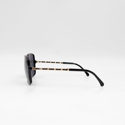 Square Sunglasses With Chanel Chain