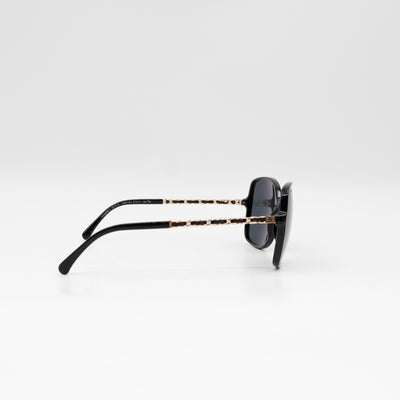 Square Sunglasses With Chanel Chain